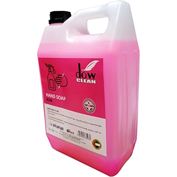 Dow Clean صابون سائل لغسل اليدين مضاد للبكتيريا، ورد - 5 لتر - Image 3